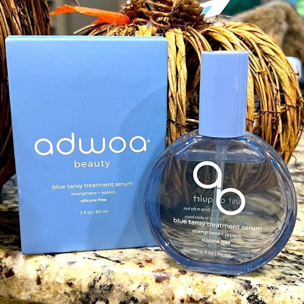 Adwoa blue tansy treatment serum brand new in box silicone free to promote shine